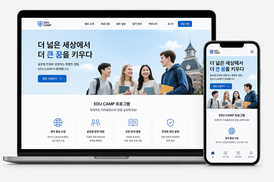 모바일 반응형 홈페이지